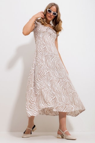 Robe midi - Beige