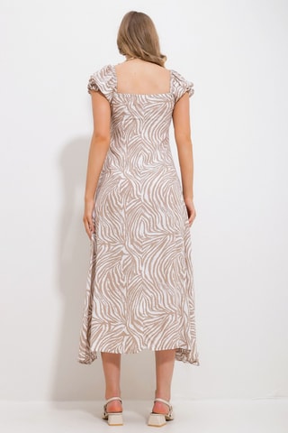 Robe midi - Beige