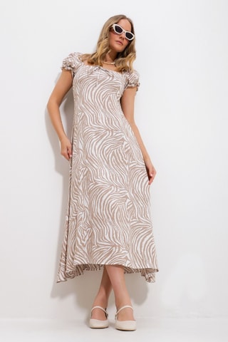 Robe midi - Beige