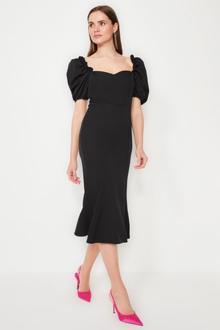 Robe midi - Noir 