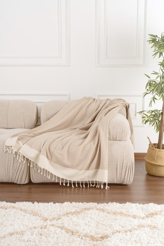 Jeté de canapé Baliksirti - Beige