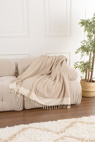 Jeté de canapé Baliksirti - Beige