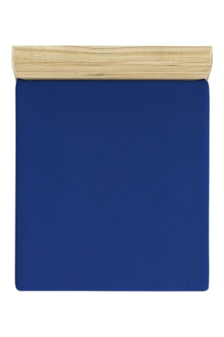 Drap-housse en coton 61 fils/cm² - Bleu