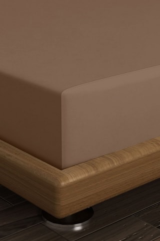 Drap-housse en coton 117 g/cm² - Marron