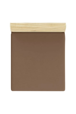 Drap-housse en coton 117 g/cm² - Marron