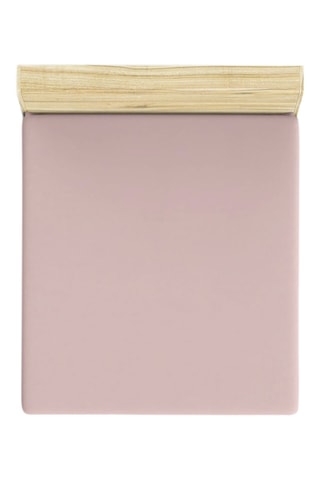 Drap-housse en coton 61 fils/cm² - Rose pâle