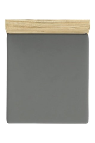 Drap-housse en coton 61 fils/cm² - Gris