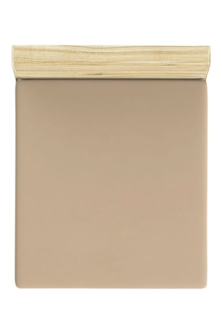 Drap-housse en coton 61 fils/cm² - Beige