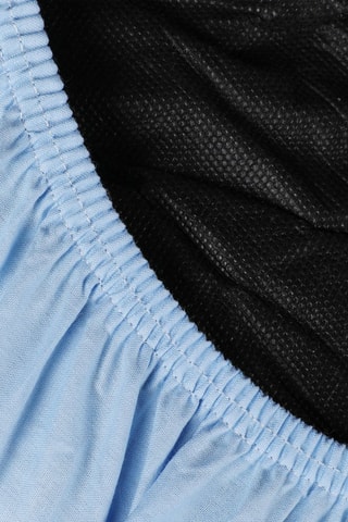 Drap-housse en coton 61 fils/cm² - Bleu clair