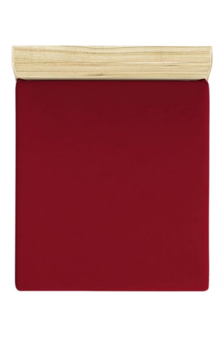 Drap-housse en coton 61 fils/cm² - Bordeaux