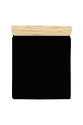 Drap-housse en coton 52 fils/cm² - Noir