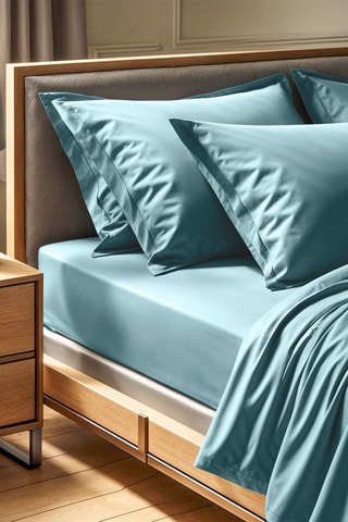Drap-housse en coton renforcé 145 fils/cm² Tonne Mavie - Menthe