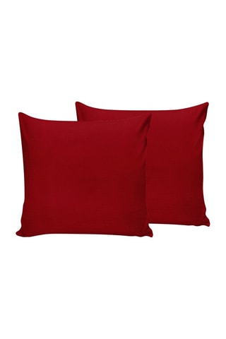 2 taies d'oreiller en coton 155 fils/cm² - Bordeaux
