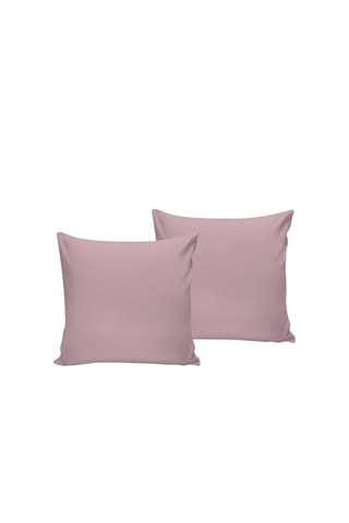2 taies d'oreiller en satin de coton - 117 g/cm² - Rose