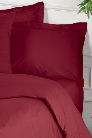 Housse de couette en coton renforcé 155 fils/cm² Tonne Rosse - Bordeaux