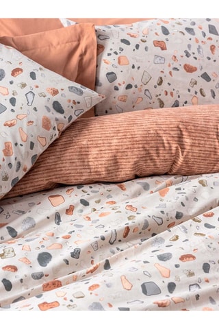 Parure de couette en coton 57 fils/cm² Oniks - Marron
