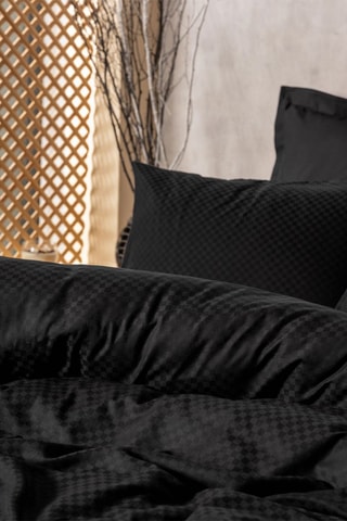 Parure de couette en coton 57 fils/cm² - Noir