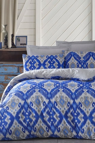 Parure de couette en coton 48 fils/cm² - Bleu