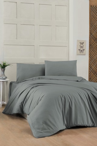 Parure de couette en coton 61 fils/cm² - Gris