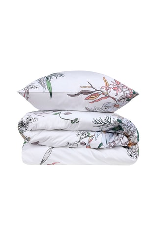Parure de couette en coton 47 fils/cm² Salom - Blanc