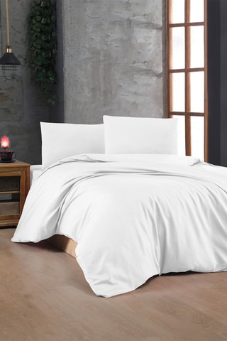 Parure de couette en coton 61 fils/cm² - Blanc