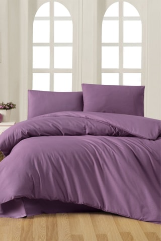 Parure de couette en coton 61 fils/cm² - Violet