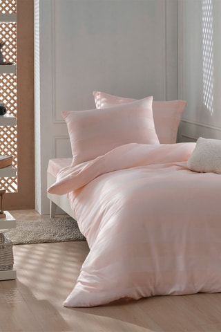 Parure de couette en coton 48 fils/cm² Max Yollu Saten - Rose