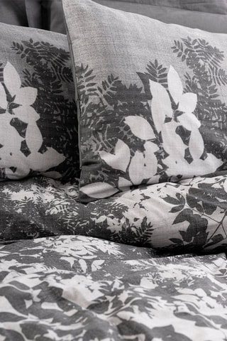 Parure de lit en coton 57 fils/cm² Lunt - Anthracite et blanc