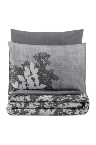 Parure de lit en coton 57 fils/cm² Lunt - Anthracite et blanc