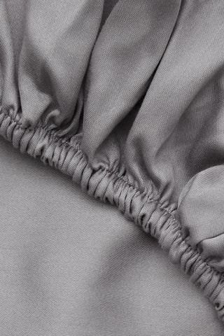 Parure de couette en satin de coton 82 fils/cm² - Gris foncé
