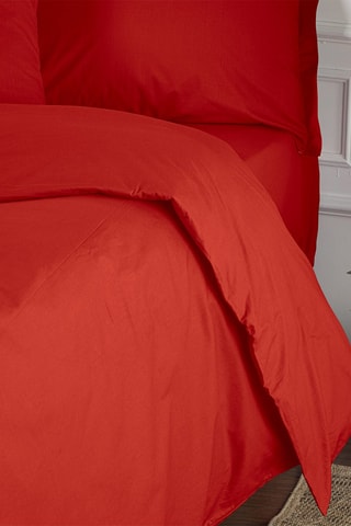 Housse de couette en coton 57 fils/cm² Orage - Rouge