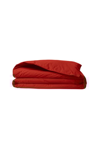 Housse de couette en coton 57 fils/cm² Orage - Rouge