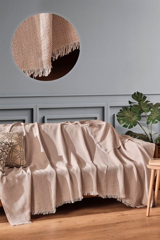 Jeté de canapé en coton 280 g/cm² Milano - Beige - 180 x 210 cm