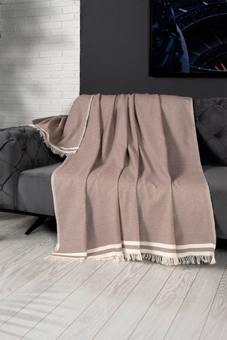 Jeté de canapé Alinda - Marron - 170 x 230 cm