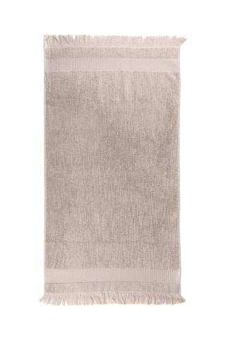 2 serviettes de toilette - Beige - 50 x 90 cm