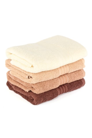 4 draps de douche - Beige - 70 x 140 cm