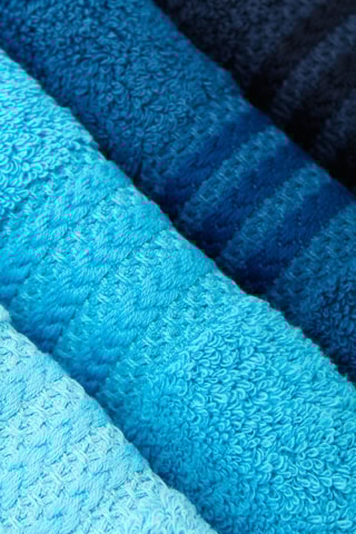 4 serviettes de toilette - Bleu - 50 x 90 cm