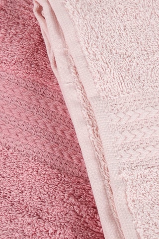 4 draps de douche - Rose - 70 x 140 cm