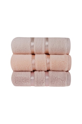 3 serviettes de toilette Dolce - Beige - 50 x 90 cm