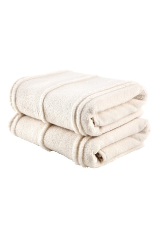 2 serviettes de toilette Arden - Cappuccino - 50 x 90 cm