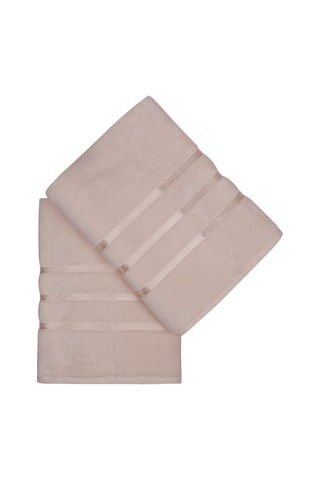 2 draps de douche Dolce - Marron - 70 x 140 cm