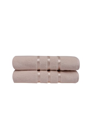 2 draps de douche Dolce - Marron - 70 x 140 cm
