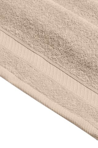 4 serviettes de toilette - Beige et blanc