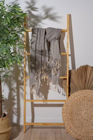 Fouta de plage - Gris - 100 x 180 cm