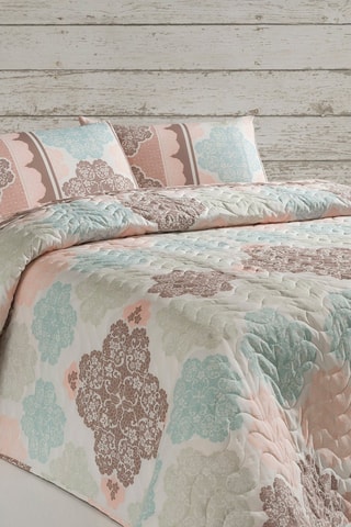 Ensemble couvre-lit en coton Andalucia - Turquoise