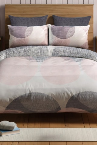 Couvre-lit - Gris et rose