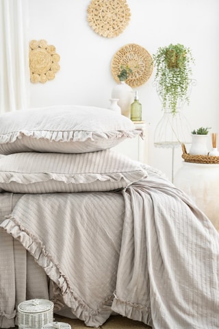 Ensemble couvre-lit - Beige