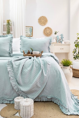 Ensemble couvre-lit - Bleu clair
