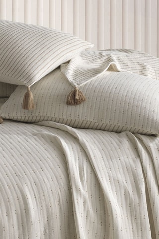 Ensemble couvre-lit en coton Hermès - Beige et crème