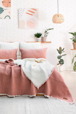 Ensemble couvre-lit - Rose